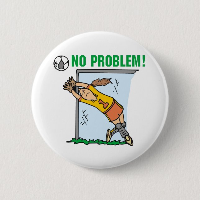 Tshirts och gåvor för flickafotbollGoalie Knapp (Framsida)