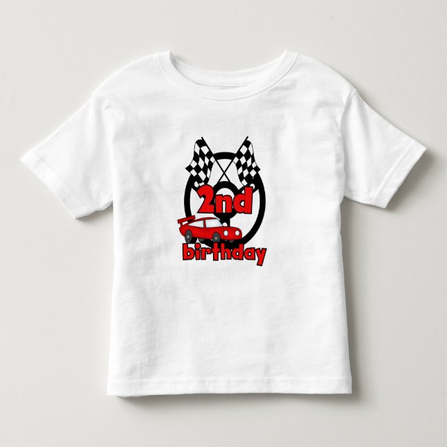 Tshirts och gåvor för födelsedag för biltävla 2nd (Framsida)