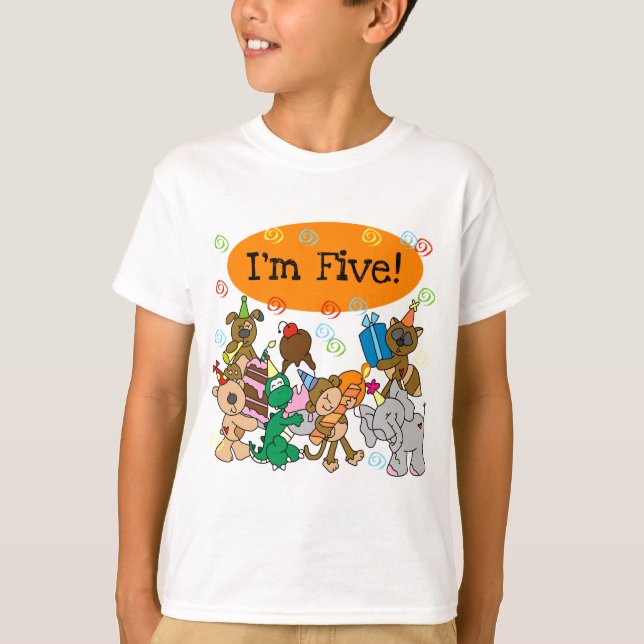 Tshirts och gåvor för födelsedag för partydjur 5th (Framsida)