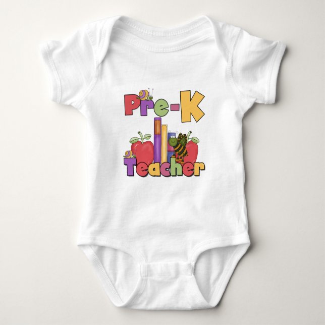 Tshirts och gåvor för kryp- och äpplePre-K lärare (Framsida)
