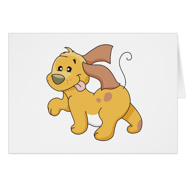 Tshirts och gåvor för lyckligbrunthund hälsningskort (Framsidan Horizontal)