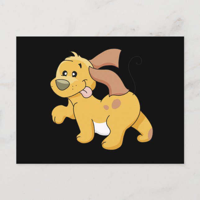 Tshirts och gåvor för lyckligbrunthund vykort (Framsida)