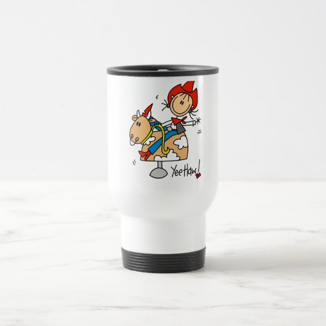 Tshirts och gåvor för stick figurCowgirlYee Haw Resemugg (Center)