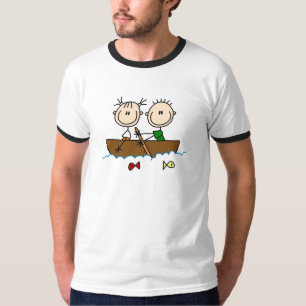 Tshirts och gåvor för stick figurfartygfiske