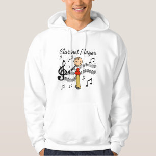 Tshirts och gåvor för stick figurklarinettspelar munkjacka