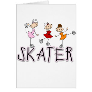 Tshirts och gåvor för stick figurskater hälsningskort