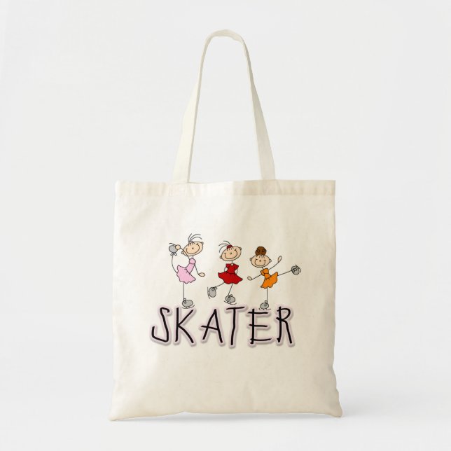 Tshirts och gåvor för stick figurskater tygkasse (Framsidan)