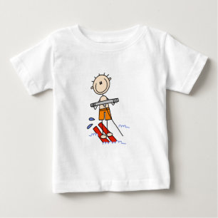 Tshirts och gåvor för stick figurvattenskidåkni