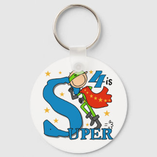 Tshirts och gåvor för Superheropojke4e födelsedage Nyckelring