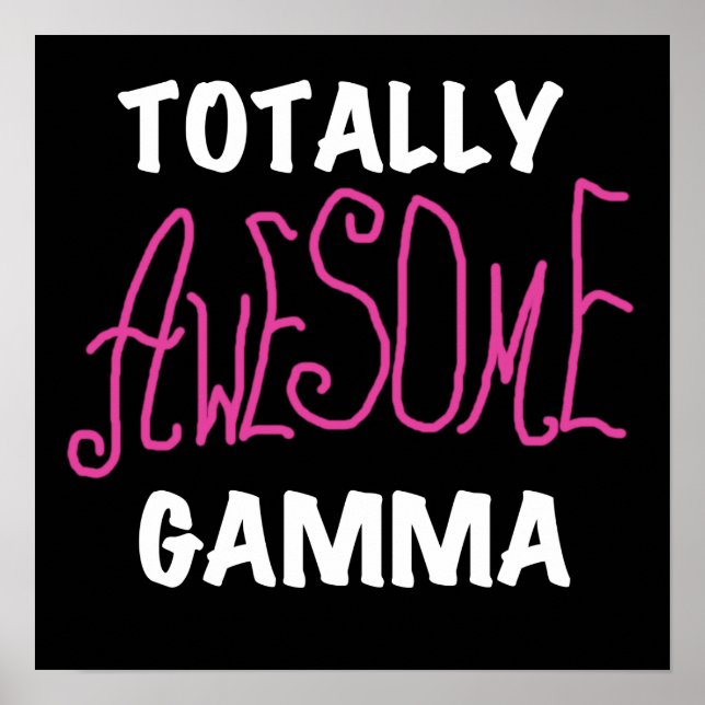 Tshirts och gåvor för totalt enorm Gamma rosa Poster (Framsidan)