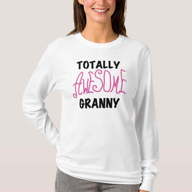 Tshirts och gåvor för totalt enorm Granny rosa (Framsida)