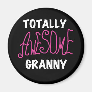 Tshirts och gåvor för totalt enorm Granny rosa Magnet