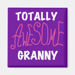 Tshirts och gåvor för totalt enorm Granny rosa Magnet