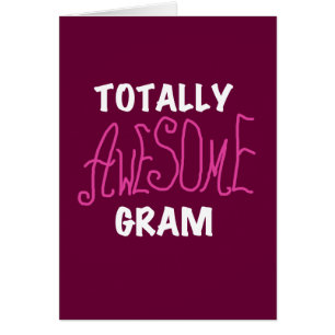 Tshirts och gåvor för totalt enormt gram rosa hälsningskort