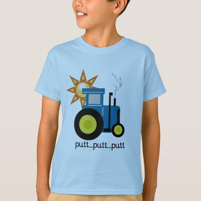 Tshirts och gåvor för traktor för blåttPuttPutt (Framsida)