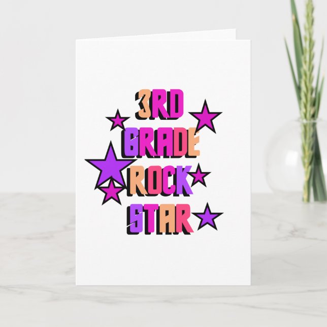 Tshirts och presenter för Rockstjärna 3, Klass Kort (Framsida)