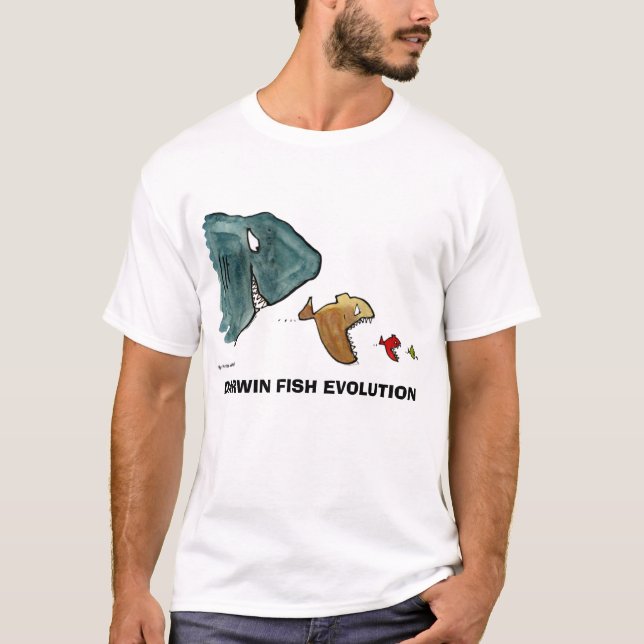 Tshit för DARWIN FISKEVOLUTION Tee Shirt (Framsida)