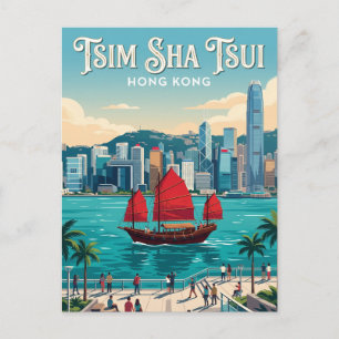 Tsim Sha Tsui Promenaden Hongkong Vykort