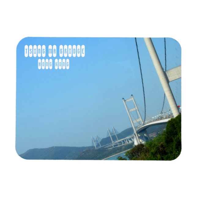 Tsing Morsa Bridge i Hongkong Magnet (Horisontell)