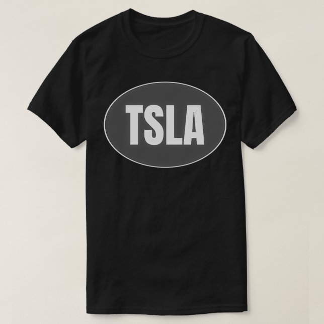 TSLA Ticker T Shirt (Design framsida)