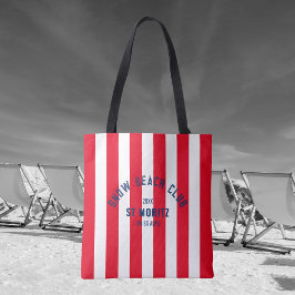 TSnow Beach Klubb Red Cabana Rand Winter Tygkasse