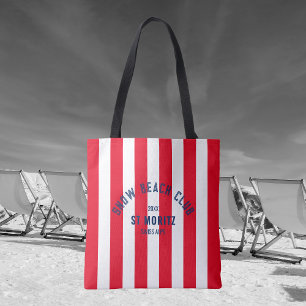 TSnow Beach Klubb Red Cabana Rand Winter Tygkasse