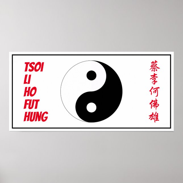 Tsoi Li Ho Fut Hung Kung fu San Soo Fem familjer Poster (Framsidan)