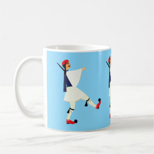 Tsolias (Evzone) med fustanella Greece souvenir Kaffemugg