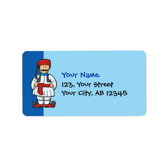 Tsolias-Tecknad Adressetikett (Framsidan)