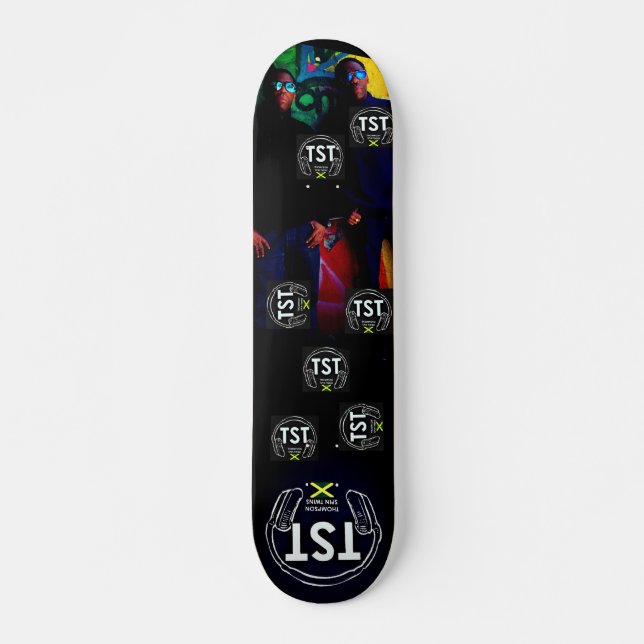 TST Thompson SPIN Twillingars Skateboard, 7 ¾ tum  Mini Skateboard Bräda 18,5 Cm (Framsida)