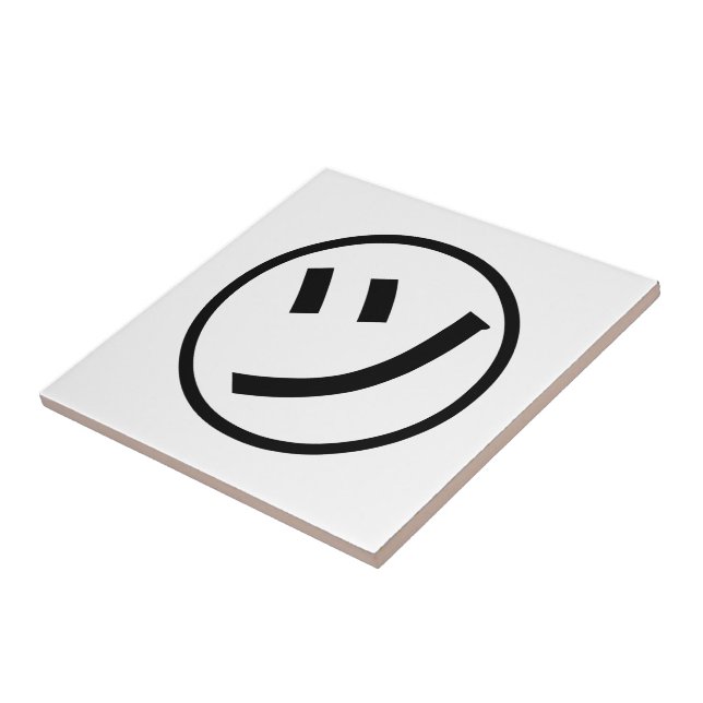 ㋡ Tsu Kana Katakana Smiling Emoji / Emoticon Kakelplatta (Sidan)