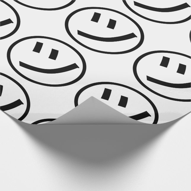 ㋡ Tsu Kana Katakana Smiling Emoji / Emoticon Presentpapper (Hörn)