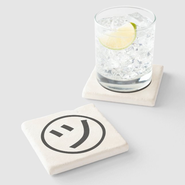 ㋡ Tsu Kana Katakana Smiling Emoji / Emoticon Stenunderlägg (Sidan)