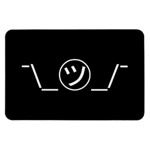 Tsu Kana Shrug Emoticon ¯\_ ㋡_/ japanska Kaomoji Magnet