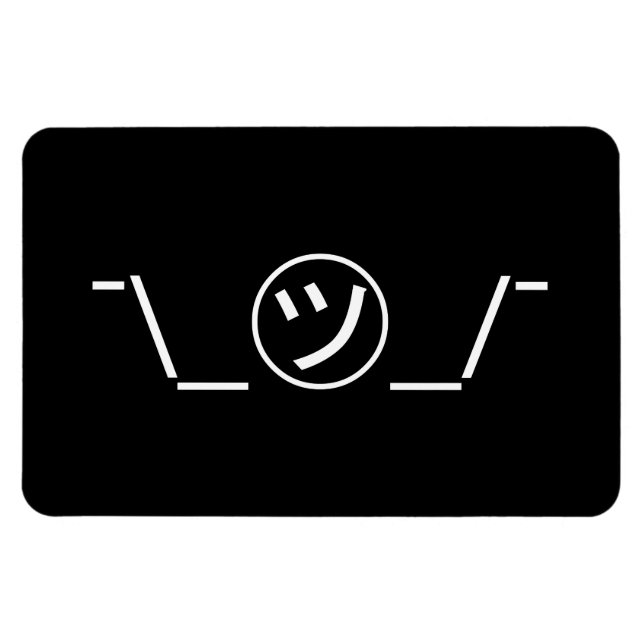 Tsu Kana Shrug Emoticon ¯\_ ㋡_/ japanska Kaomoji Magnet (Horisontell)