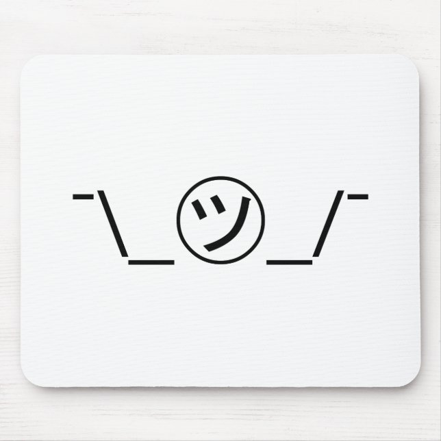 Tsu Kana Shrug Emoticon ¯\_ ㋡_/ japanska Kaomoji Musmatta (Framsidan)