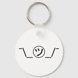 Tsu Kana Shrug Emoticon ¯\_ ㋡_/ japanska Kaomoji Nyckelring