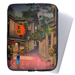 Tsuchiya Koitsu - kvällssammanträde i Ushigome Laptop Fodral<br><div class="desc">God kväll vid Ushigome / Jinrakuzaka vid Ushigome / Kagurazaka vid Ushigome - Tsuchiya Koitsu,  Woodblock färg print,  1939.</div>