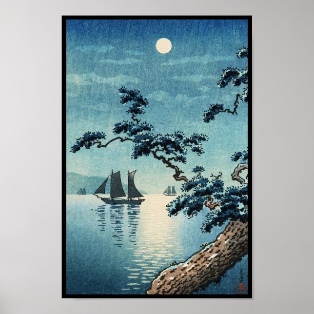 Tsuchiya Koitsu Maiko Sea Shore shin hanga Poster (Framsidan)