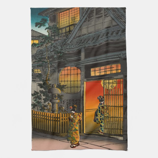 Tsuchiya Koitsu - Side Street Araki i Yotsuya Kökshandduk (Vertikal)