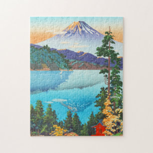 Tsuchiya Koitsu Sjö Ashi i Hakone Backe art Pussel