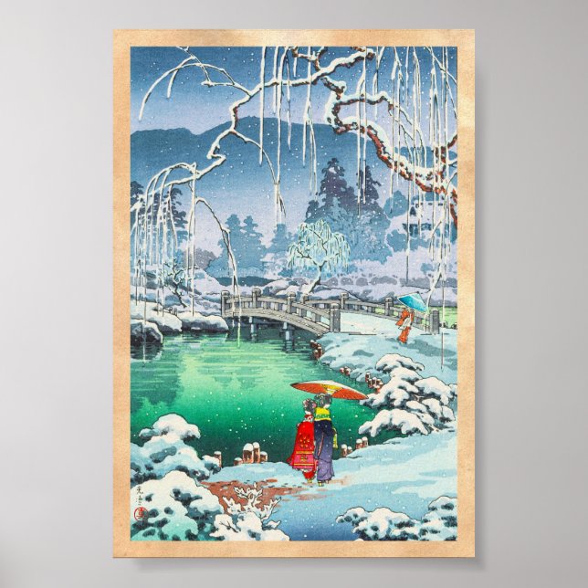 Tsuchiya Koitsu Sketches of Berömd Ställen in Japa Poster (Framsidan)