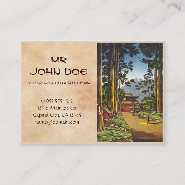 Tsuchiya Koitsu skissar av berömd ställen i Japan Visitkort (Framsida)