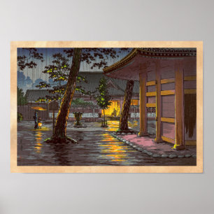 Tsuchiya Koitsu skissar det Takanawa Sengakuji Poster