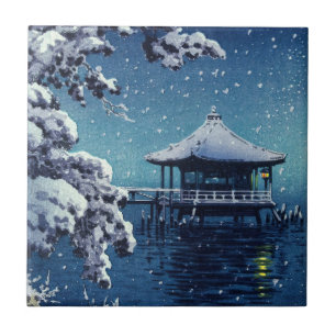 Tsuchiya Koitsu-Snö om Ukimido i Katada Kakelplatta