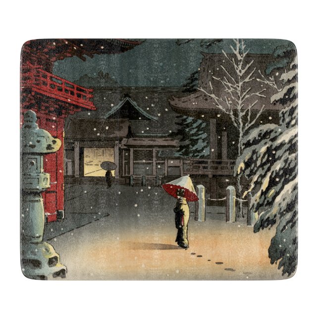 Tsuchiya Koitsu - Snö vid Nezu Shrine (Framsidan)