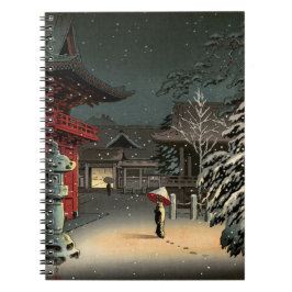 Tsuchiya Koitsu - Snö vid Nezu Shrine Anteckningsbok