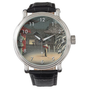 Tsuchiya Koitsu - Snö vid Nezu Shrine Armbandsur