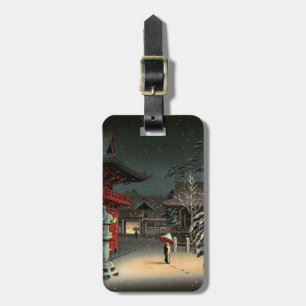 Tsuchiya Koitsu - Snö vid Nezu Shrine Bagagebricka