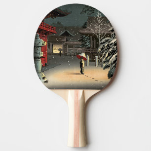 Tsuchiya Koitsu - Snö vid Nezu Shrine Pingisracket